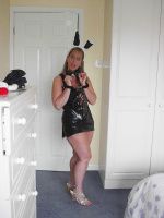 Kazzy in PVC, pussy ears and handcuffs!