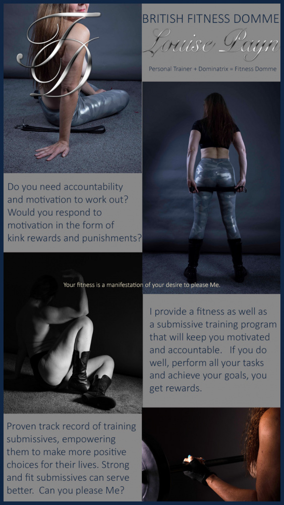 Louise Payn Fitness Domme.  Personal Trainer + Dominatrix = Fitness Domme von Louise Payn, Fitness Domme